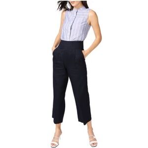 Court & Rowe Linen Blend Crop Wide Leg Trousers 14